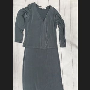 Blue Van Tisse Long Dress with Sweater